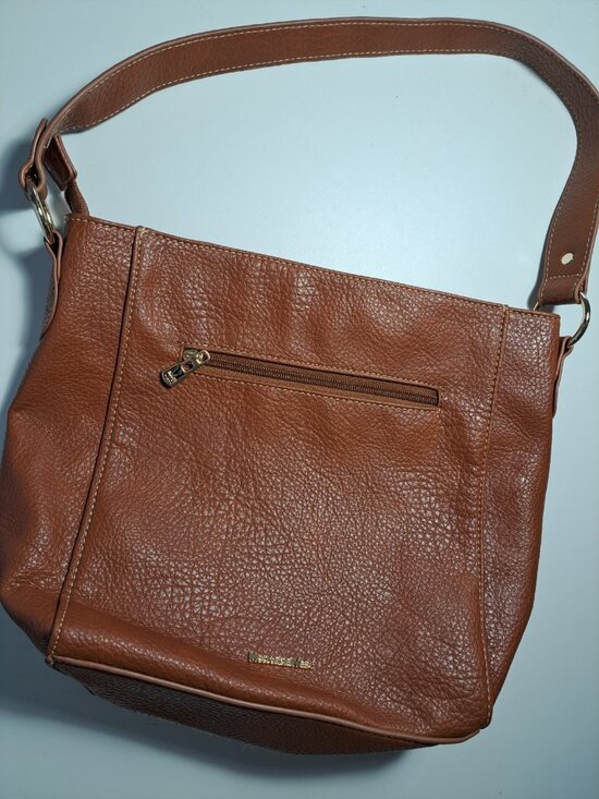 Montana West Handbags - Montana West Select Pebbled Leather Hobo Shoulder Bag Purse Gold Hardware Brown